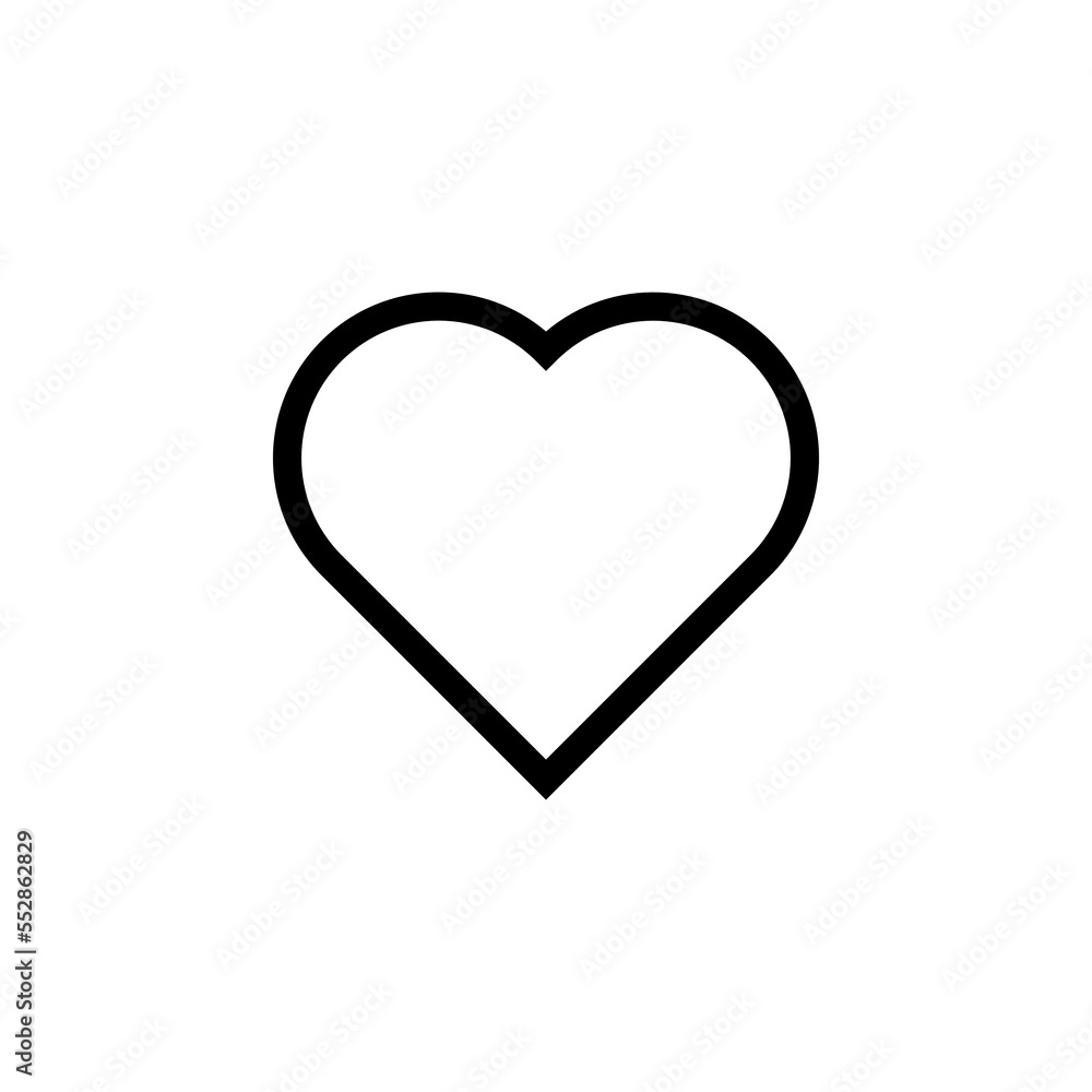 Heart icon, vector illustration. Flat design style on white background