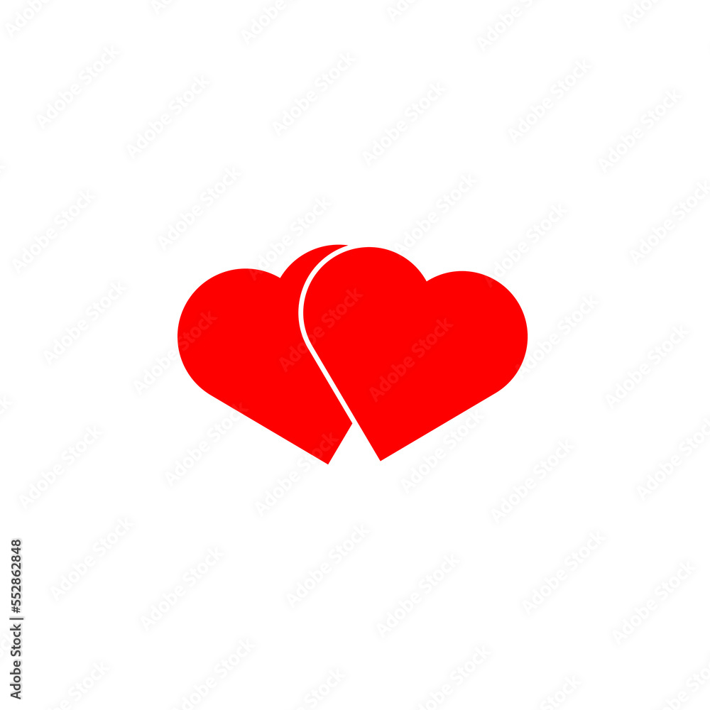 Heart icon, vector illustration. Flat design style on white background