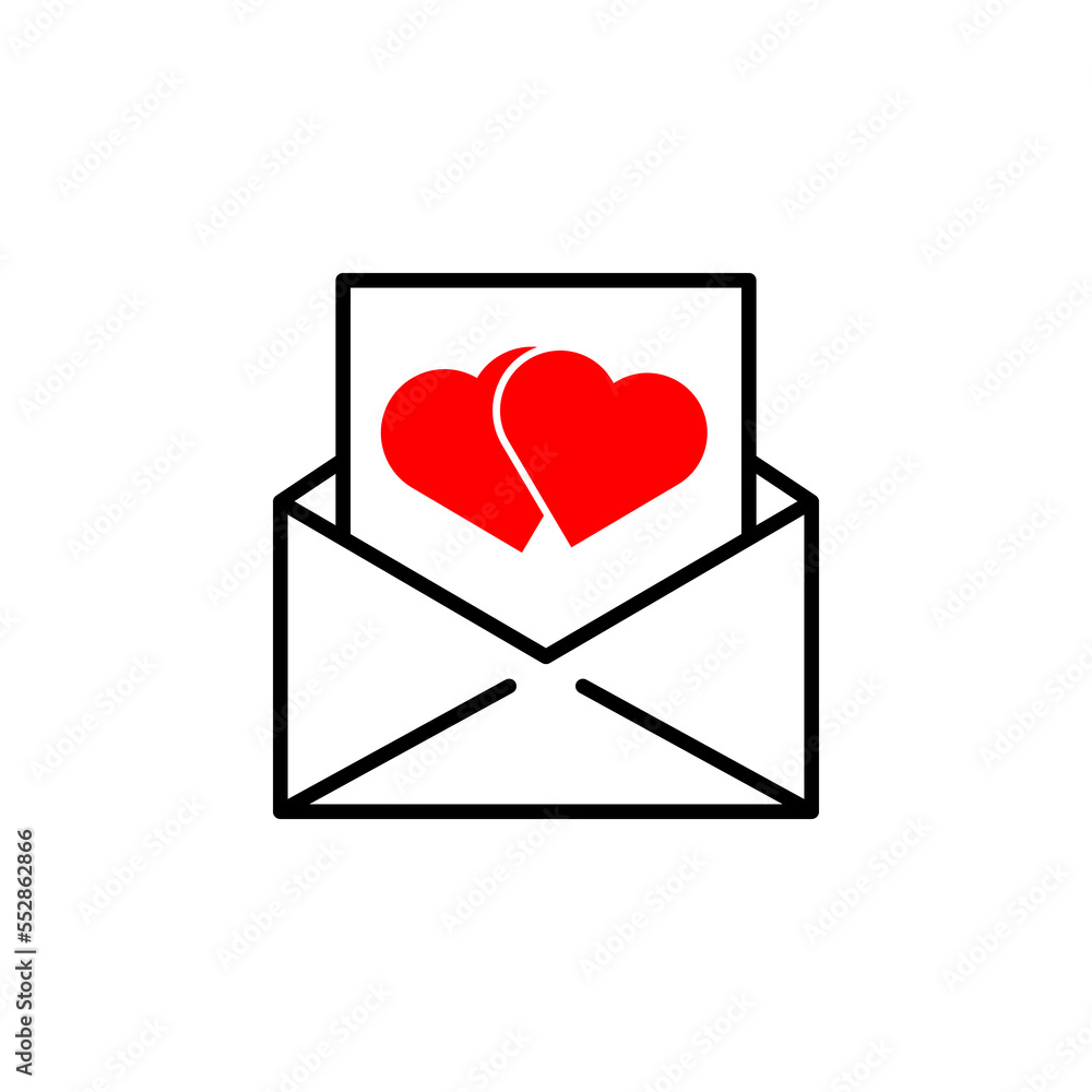Message or Email icon on white background