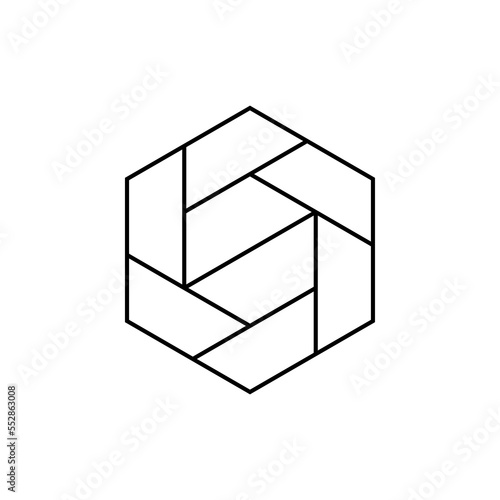Hexagon Icon vector on white background. Logo Template Illustration Design
