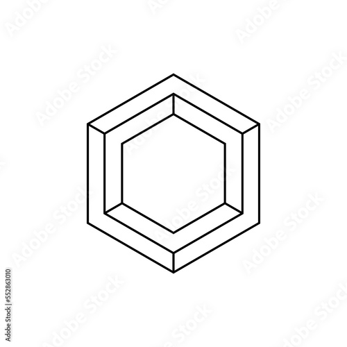 Hexagon Icon vector on white background. Logo Template Illustration Design