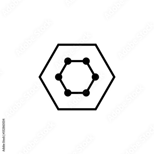 Hexagon Icon vector on white background. Logo Template Illustration Design