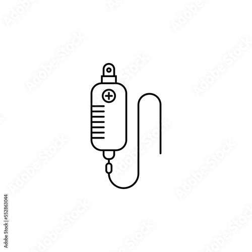blood bag icon in trendy flat style, iv bag icon, infuse bag icon on white background