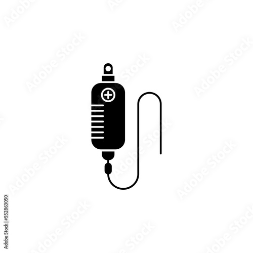 blood bag icon in trendy flat style, iv bag icon, infuse bag icon on white background