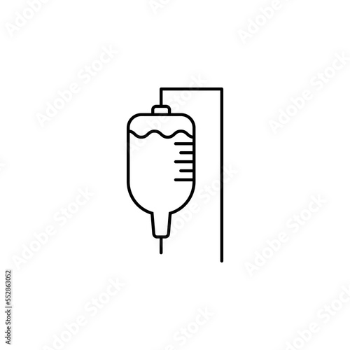 blood bag icon in trendy flat style, iv bag icon, infuse bag icon on white background