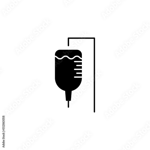 blood bag icon in trendy flat style, iv bag icon, infuse bag icon on white background