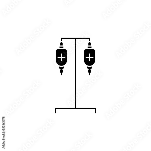 blood bag icon in trendy flat style, iv bag icon, infuse bag icon on white background