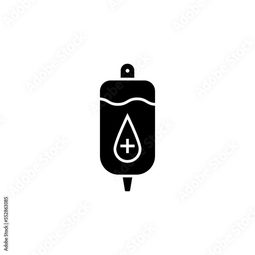 blood bag icon in trendy flat style, iv bag icon, infuse bag icon on white background