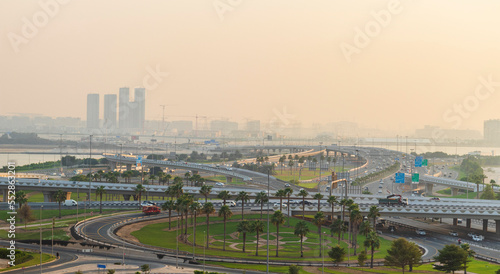 Silhouette of a modern city. Urban