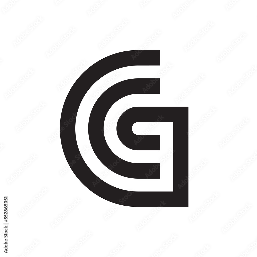 Letter GC creative monogram logo design Letter GC creative monogram logo design