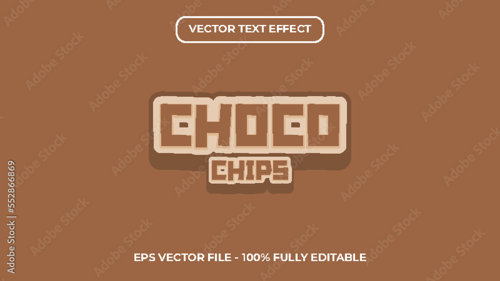 Editable text effect chocolate vector design