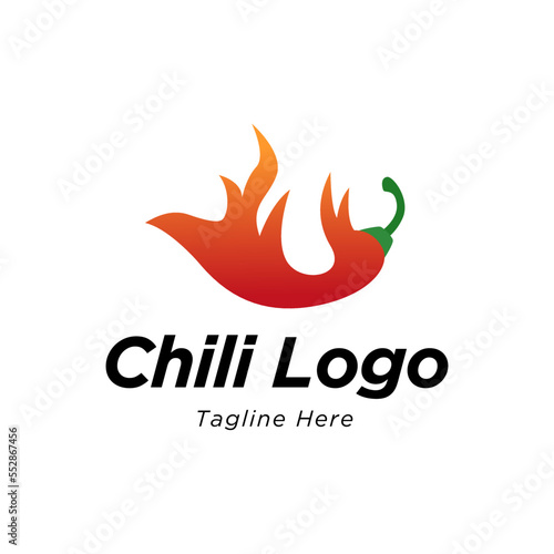 Hot Chili logo designs concept vector, Fire Chili logo symbol, Spice food symbol icon