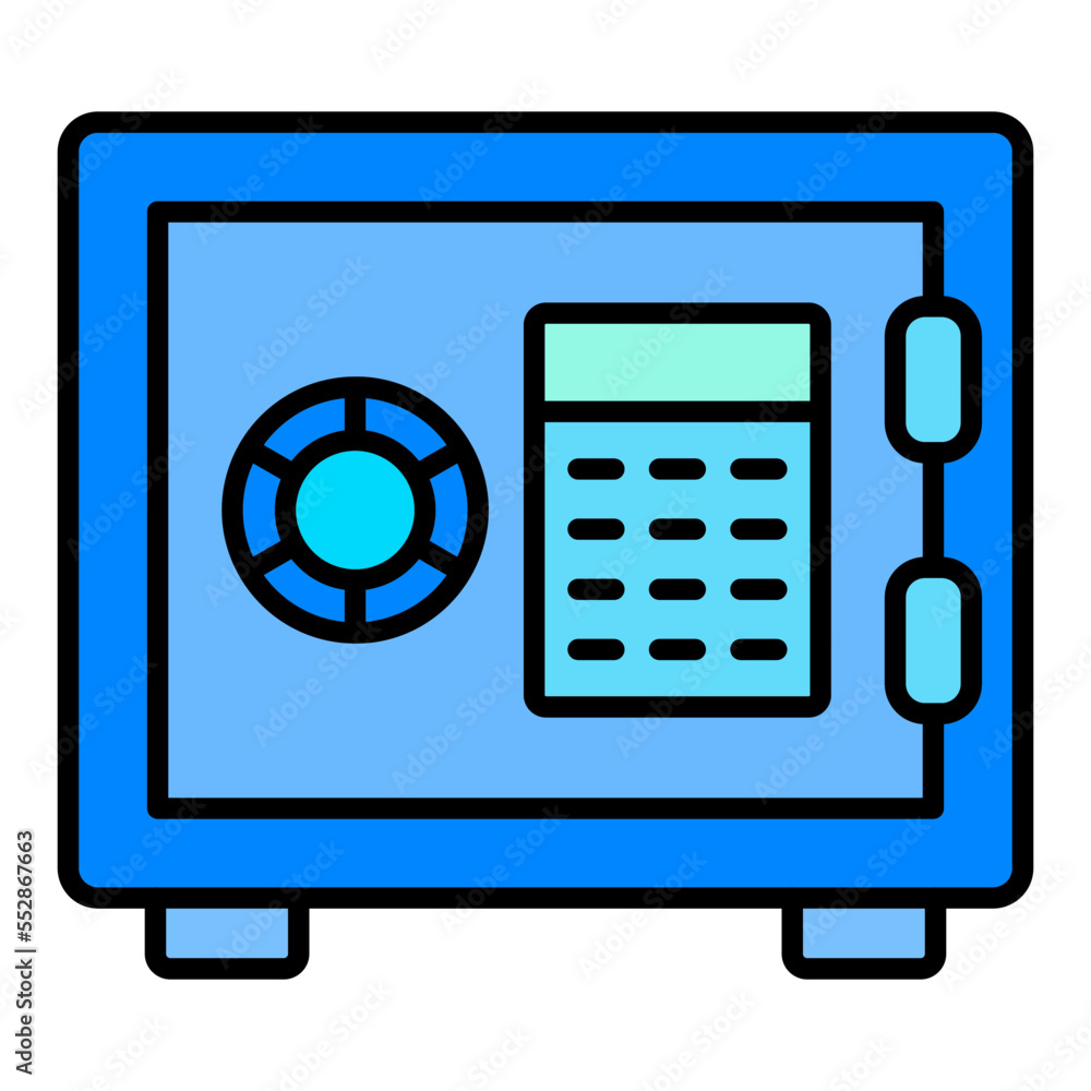 Safe Box Filled Line Icon Safe Box Filled Line Icon