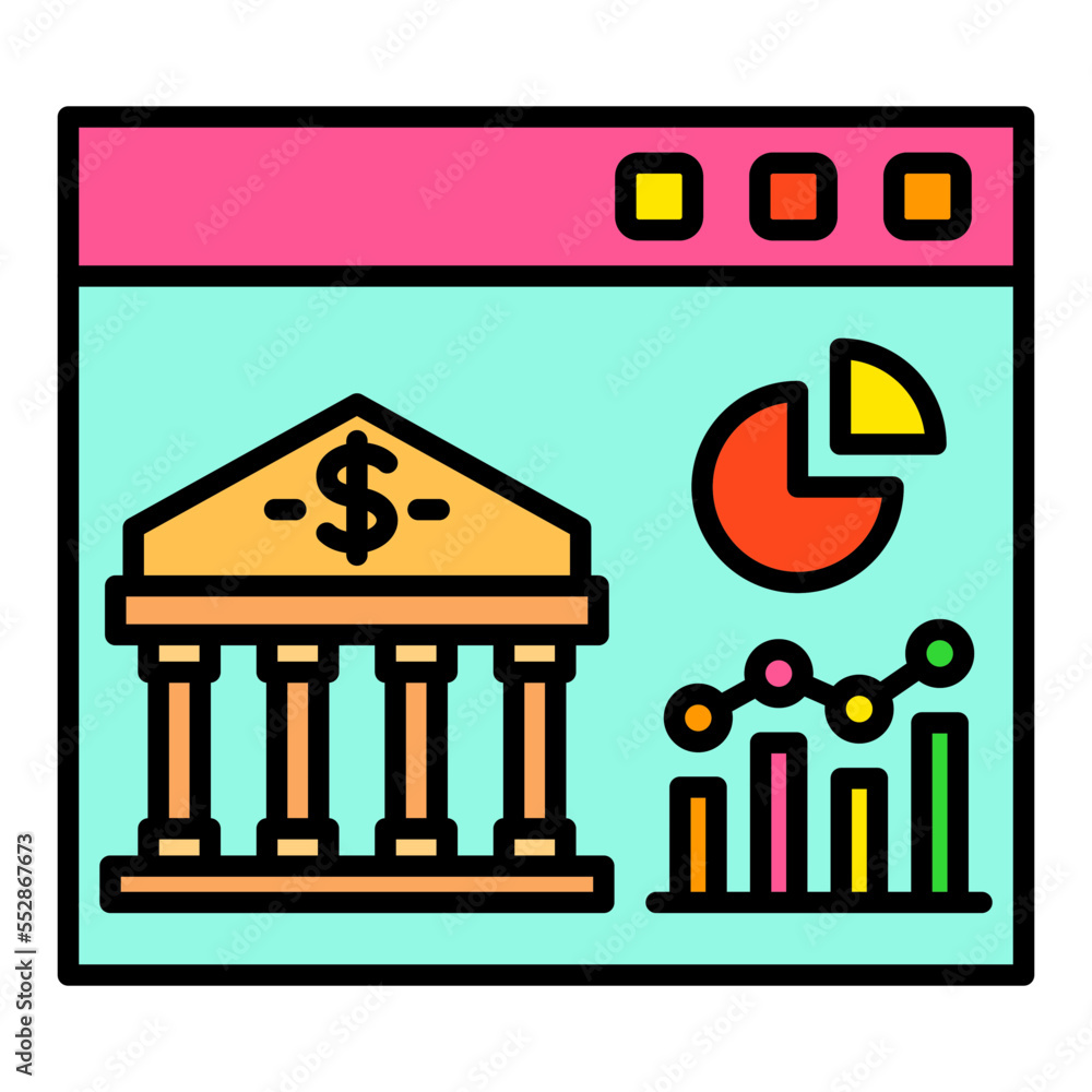 Website Analytics Filled Line Icon Website Analytics Filled Line Icon