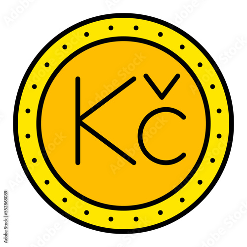 Koruna Filled Line Icon