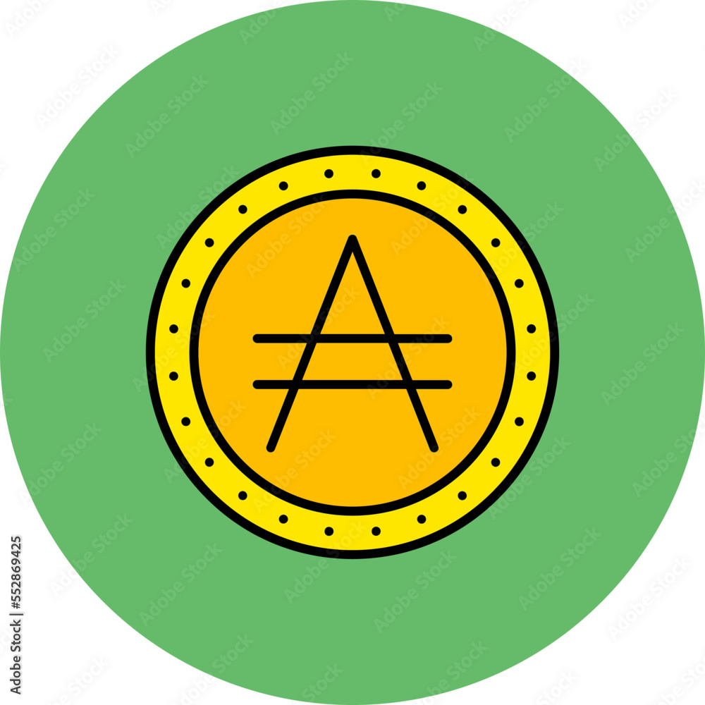 Austral Multicolor Circle Filled Line Icon Austral Multicolor Circle Filled Line Icon