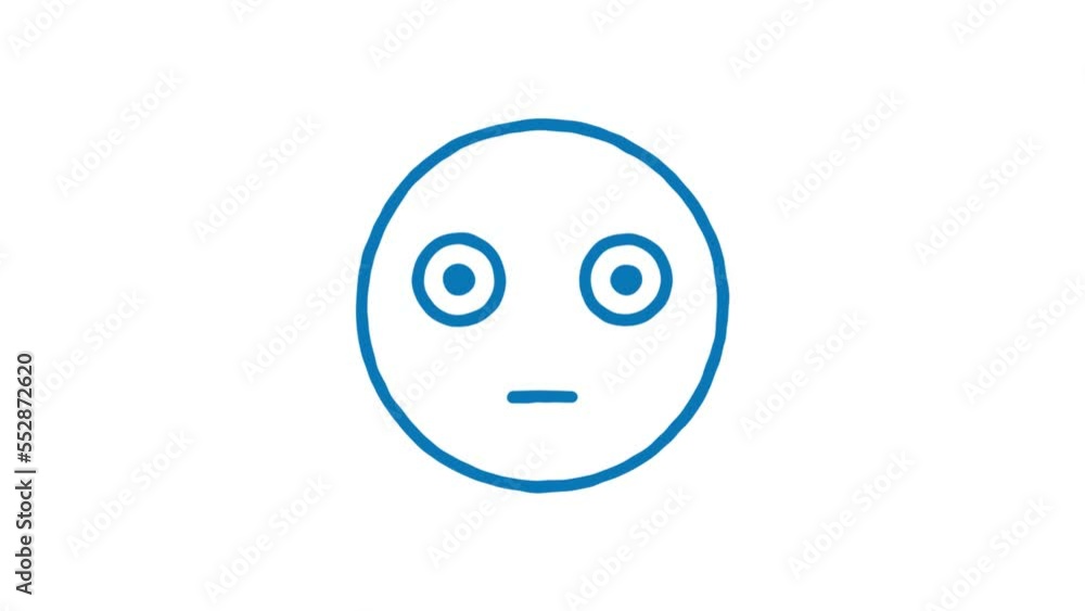Emoticon shows yes with eyes open. Animated doodle emoticon. Alpha channel Emoticon shows yes with eyes open. Animated doodle emoticon. Alpha channel