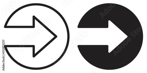 ofvs257 OutlineFilledVectorSign ofvs - arrow circle vector icon . right pointing sign . isolated transparent . outline and filled version . AI 10 / EPS 10 / PNG . g11597
