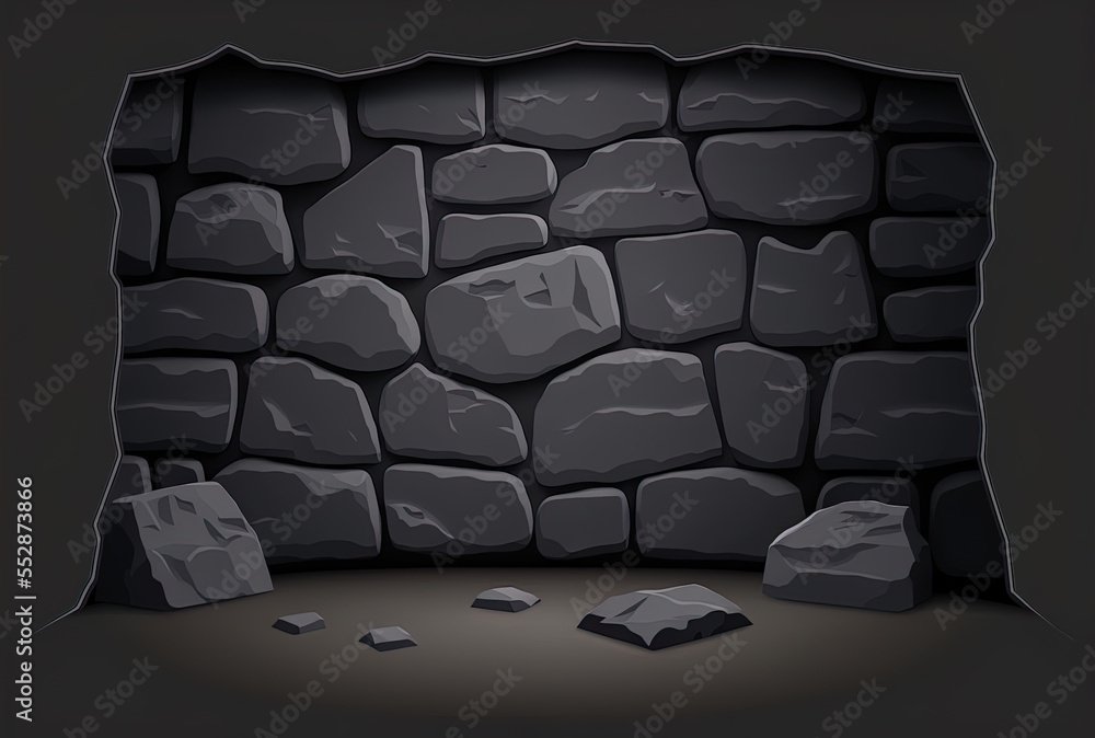 Fototapeta premium Slate background with a dark wall effect. Generative AI