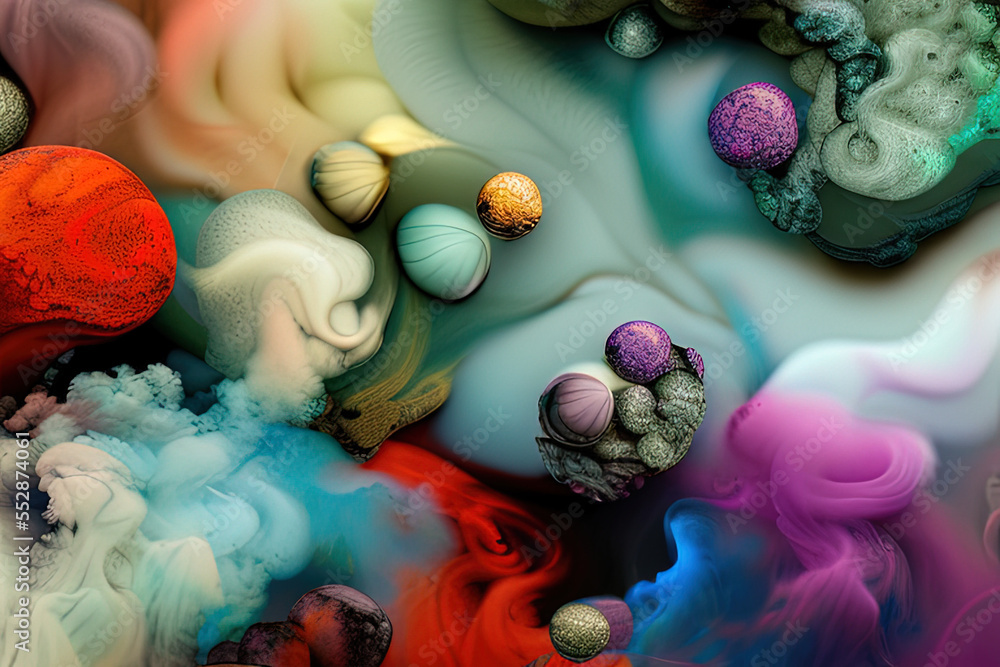 photography of photo of a close up of a bunch of different colored smoke, an abstract drawing