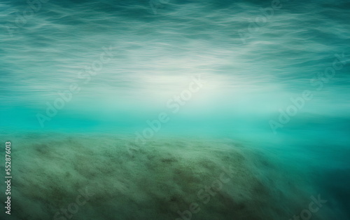 Abstract background picture of blue ocean, generative ai © Grace Parker