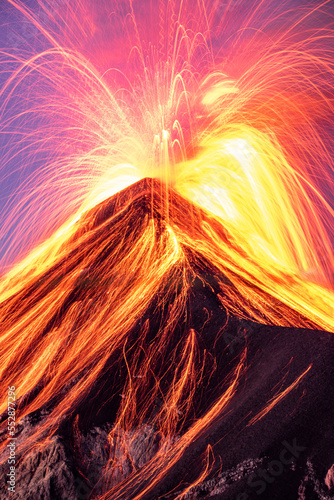 Big eruption at the volcano Fuego