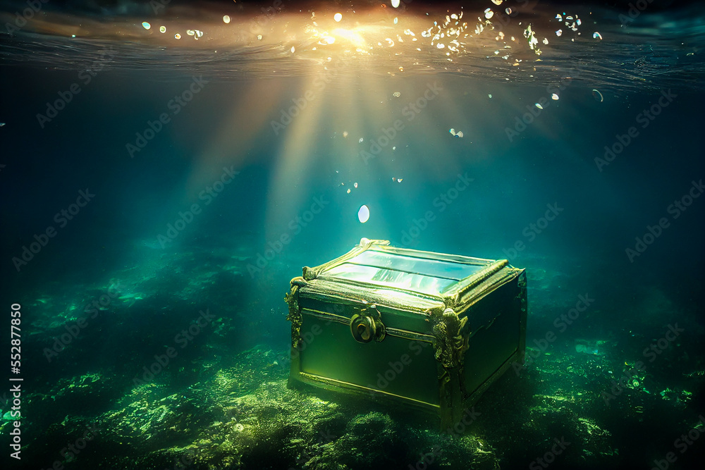A fascinating journey through time. This dull and submerged treasure chest gives an immersive 