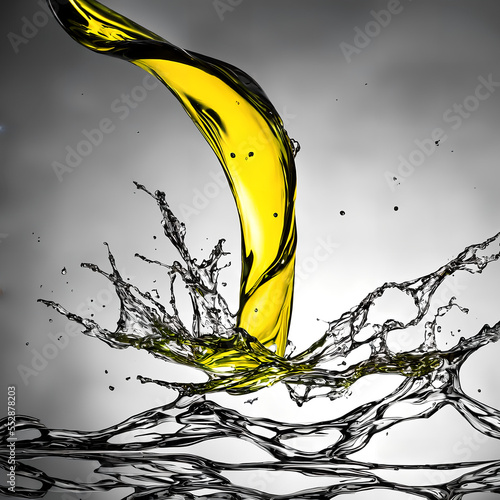 yellow liquid splash