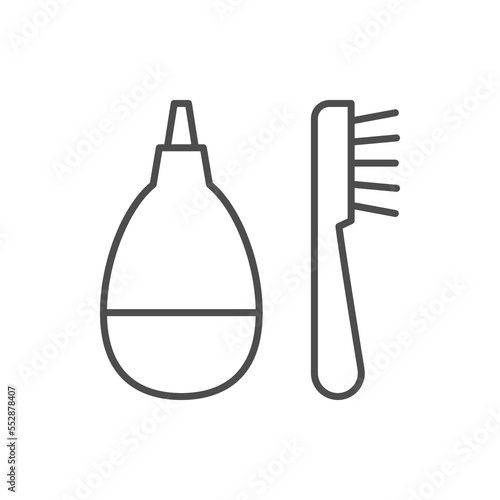 Hearing aid accessories line icon