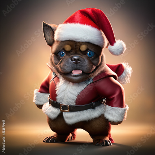 dog wearing as a Santa © Fernando