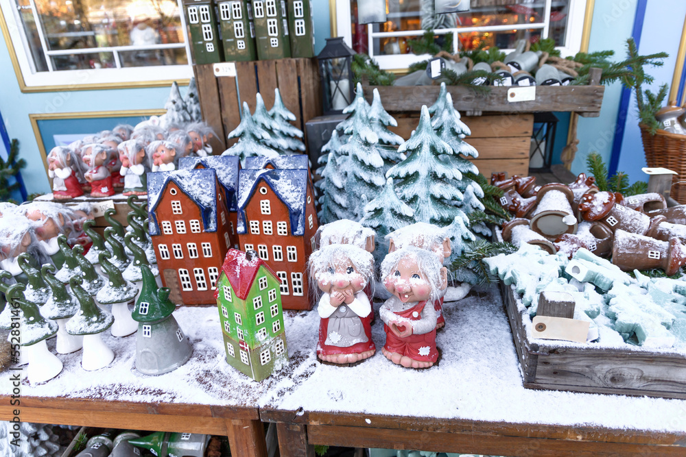 Christmas shopping at Tivoli amusement park in Copenhagen.