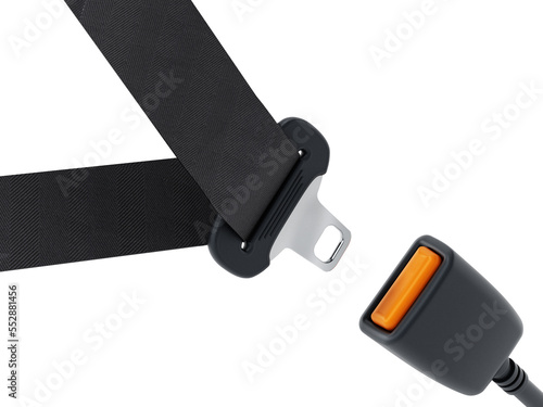Safety belt on transparent background. photo