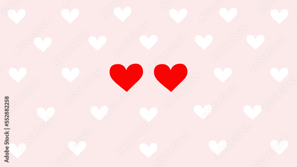 red and white hearts on a pink background for Valentine's day red and white hearts on a pink background for Valentine's day