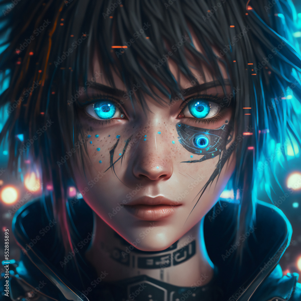 cybernetic eyes anime