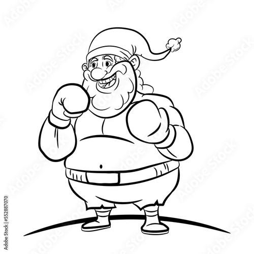 papa noel peleador deportista