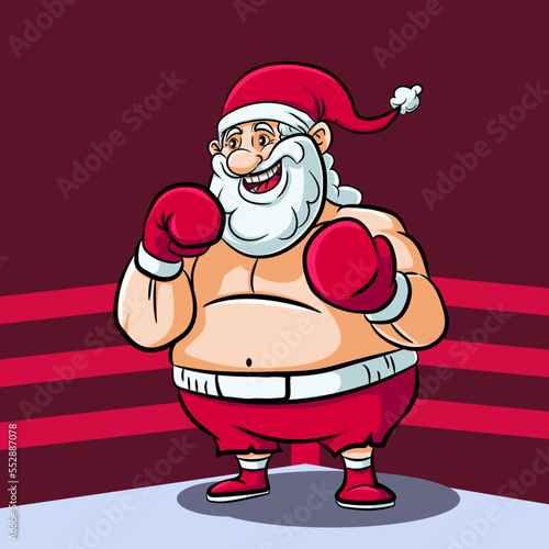 papa noel peleador deportista