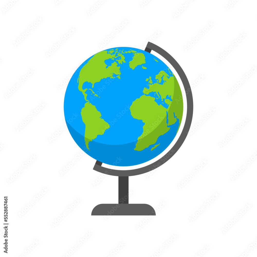 Earth model. Vector illustration. Isolated. Earth model. Vector illustration. Isolated.