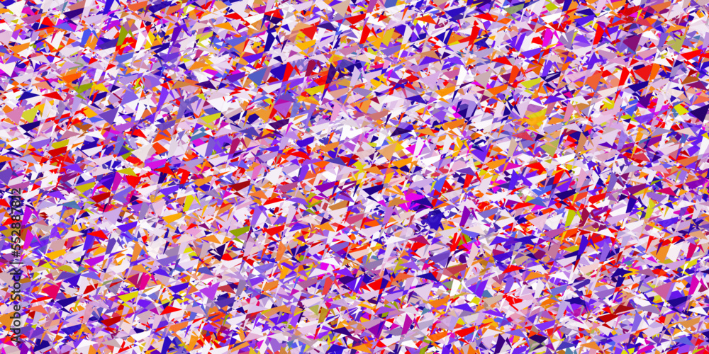 Fototapeta premium Light blue, red vector texture with random triangles.