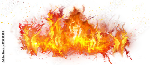 Obraz na plátne Fire flame on transparent background