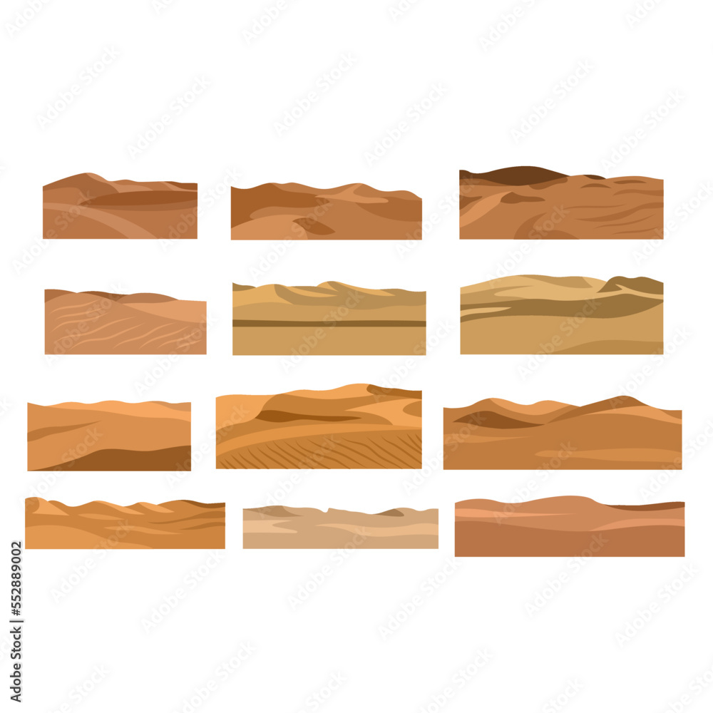 Set Of Arabic Desert Illustration 