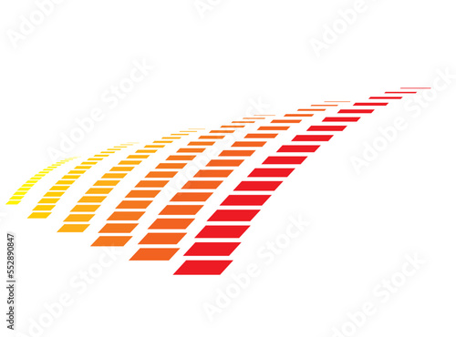 Colored vector pattern on a white background. Abstract curved stripes from pixels. Sticker for vehicles, trucks, bodies, cabins, toys,
clothes. Modern vector background.
