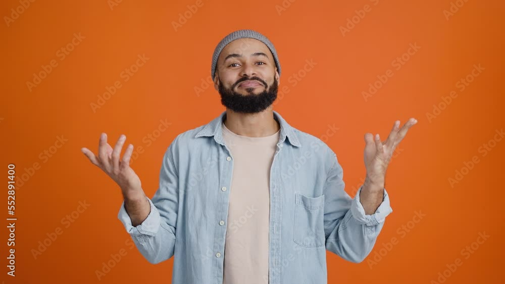 African American man performs chef kisses enjoying smell