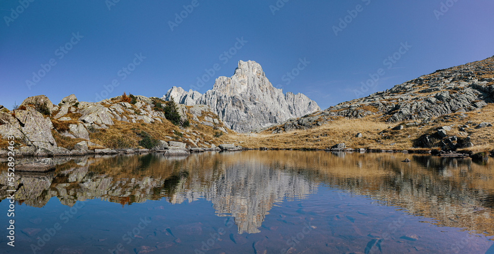 panoramic view of the mountain in the water panoramic view of the mountain in the water