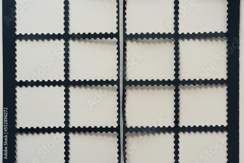 black paper grids on blank paper