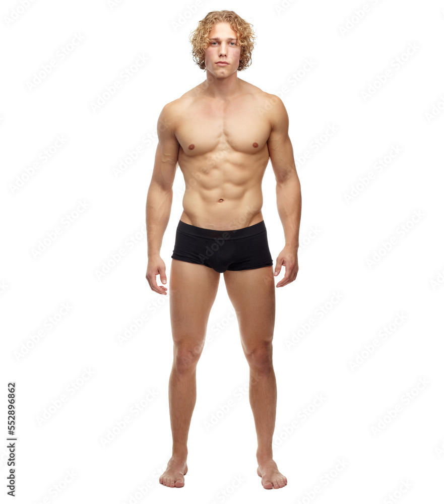 He just oozes masculinity. A full length portrait of a muscular young man, isolated on white. He just oozes masculinity. A full length portrait of a muscular young man, isolated on white.