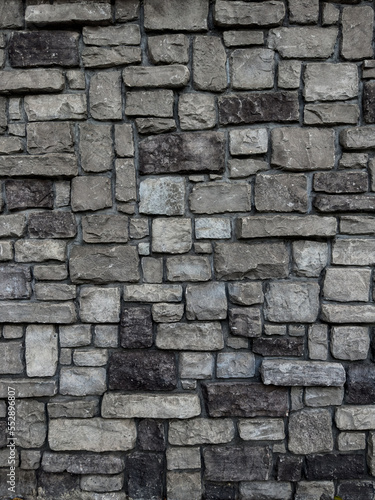 Brick stone wall background outdoor photo