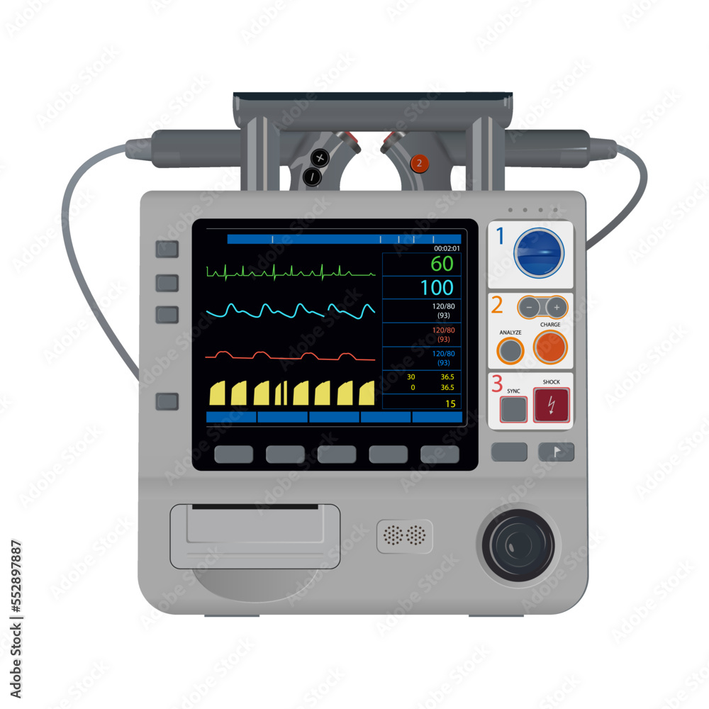 Defibrillator . Medical device. electropulse therapy of cardiac