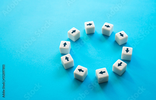 Movement in a vicious circle. Endless movement without any changes. Get stuck in the routine. Refusal to change, strictly follow the traditions. Hopelessness. Repeat. Cyclicity, turnover