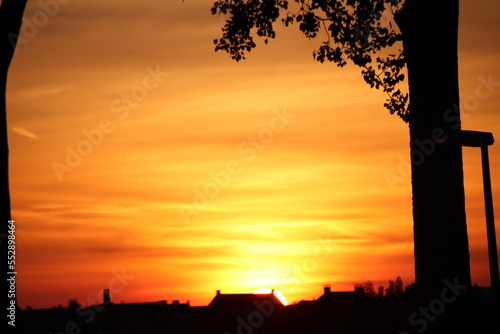 Fantastica puesta de sol en Holanda