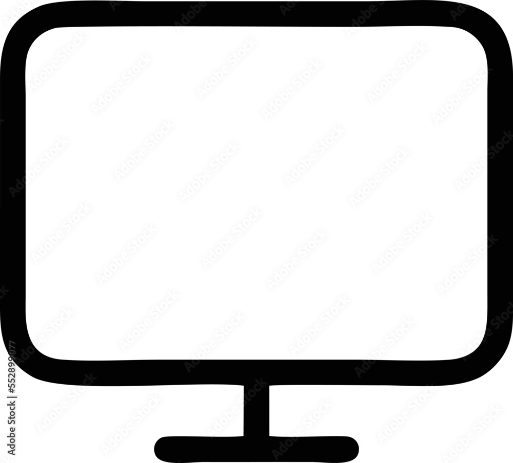 Computer icon symbol in a white background, black laptop icon symbol on the white background Computer icon symbol in a white background, black laptop icon symbol on the white background
